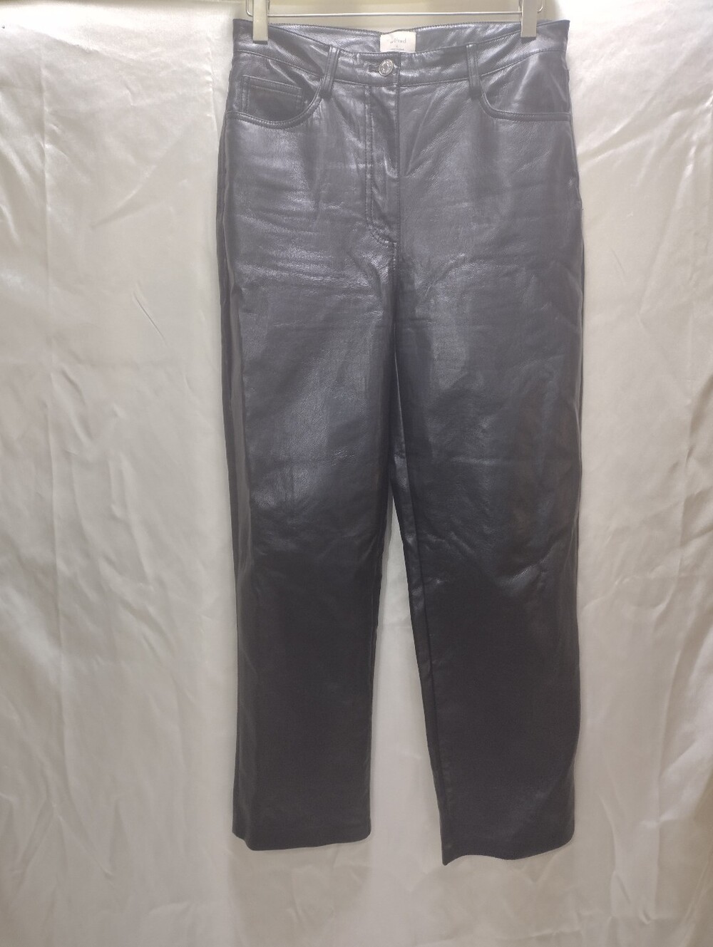 Aritzia Wilfred Ankle Pants Women's Size 6 Black Vegan Faux Leather Melina